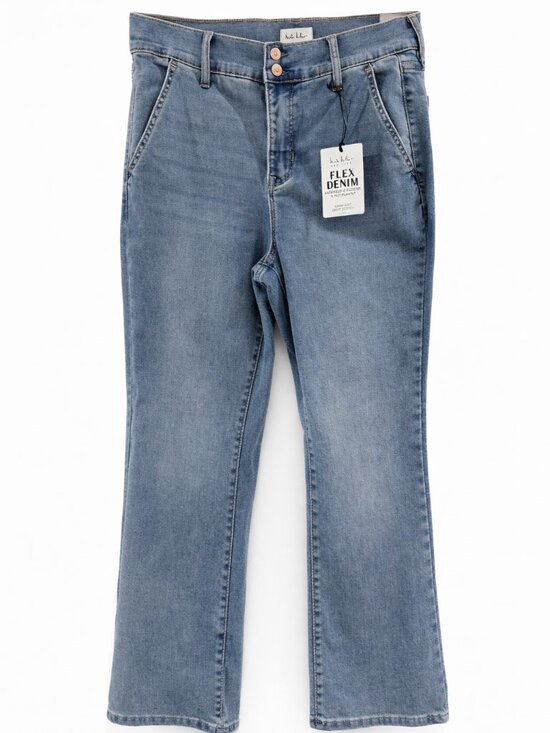Nicole Miller New York Denim - Nicole Miller Flex Denim Jeans Sz 12 Light Wash High Rise Bootcut Stretch NWT